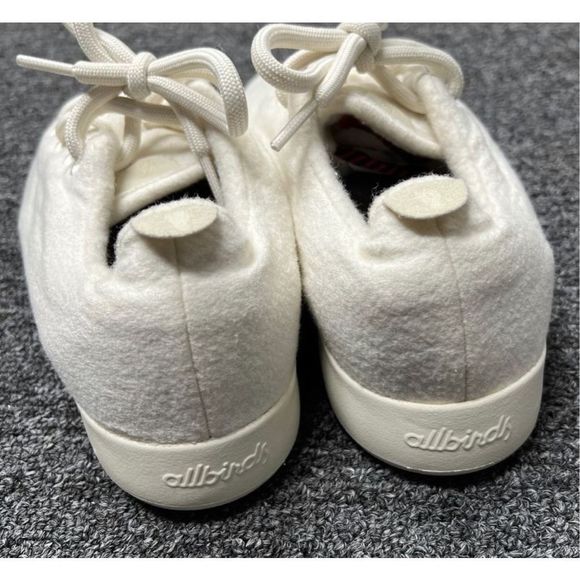 Allbirds Womens White Wool Runners Lace Up Low Top Sneaker Shoes Size 8 - Picture 4 of 7